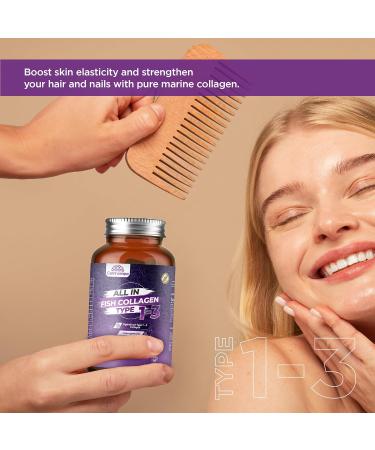 CAMRUSEPA All in Fish Collagen Type 1-3 Marine Collagen Tablets with Hyaluronic Acid Resveratrol Glutathione Selenium Zinc & Vitamins Hair Skin Joint & Nail Support 90 Tablets - Buy Online on GoSupps.com