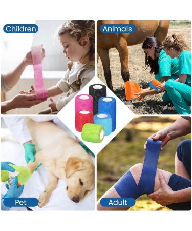 60 Rolls Self Adhesive Bandages Wrap | 30 Pack 2 x 5 Yards & 30 Pack 4 x 5 Yards Sports Bandages | Breathable Cohesive Tape for Sports Wrist Ankle | Elastic Bandage Rolls in 15 Colors - Buy Online on GoSupps.com