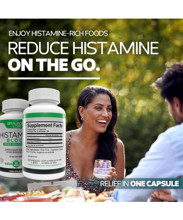 Premium Histamine Block Supplement - Histamine Blocker Diamine Oxidase Supplement - Advance DAO Enzyme Supplement for Food-Derived Histamine Intolerance - Made in USA (60 Capsules) - Buy Online on GoSupps.com