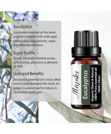 Organic Eucalyptus Essential Oil - Pure 10ml for Diffuser Humidifier Massage Bath & Skin Care - International Shipping - Buy Online on GoSupps.com