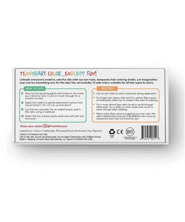 Fresh Monster Temporary Hair Coloring Chalk - 12 Bright Colors | Non-Toxic, Washes Out Easily | For Girls and Boys of All Ages | Great Gift Idea - Buy Online on GoSupps.com