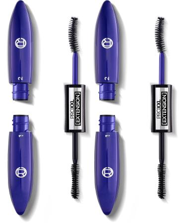 L'Or al Paris - Mascara Pro XXL Extension - Effet Extension de Cils Professionnel - Technologie Double Brosse - Longue Tenue - Teinte : Noir - 12 ml (Lot de 2) NOIR EXTENSION 1 ml (Lot de 2)