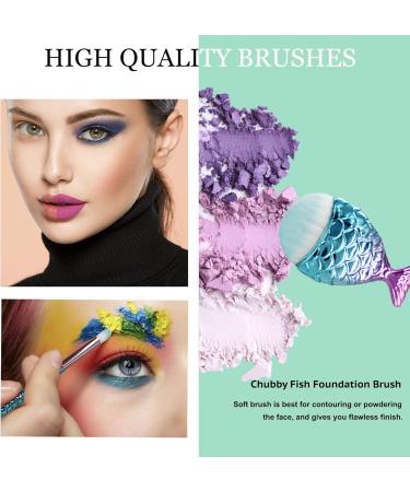 NIZIYI Mermaid Makeup Brush Set - 11 PCS Beauty Kit for Eyes, Face, and Brows - Buy Online on GoSupps.com