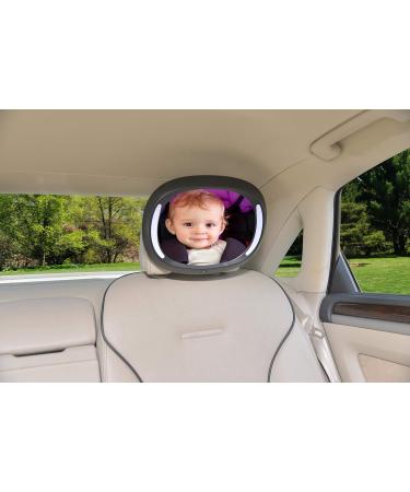 Altabebe AL1108 Luxury LED Baby Mirror - Black | Safe & Stylish Baby Care Accessory for International Shipping - Buy Online on GoSupps.com