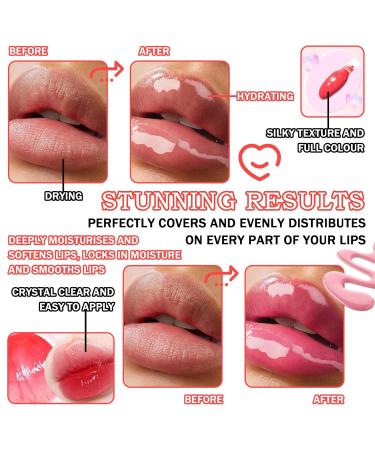6 Colors Lip Oil Set - Moisturizing & Plumping Gloss Non-Sticky Hydrating Lip Oil for Women - Long Lasting Shine - Buy Online on GoSupps.com