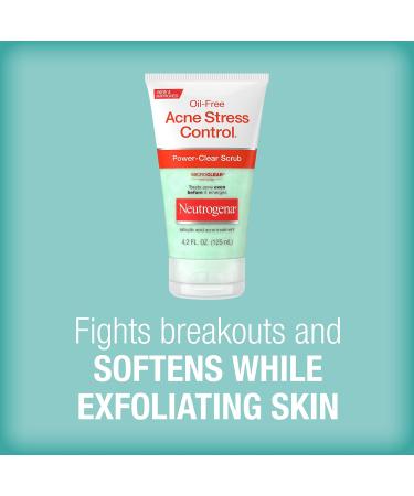 Neutrogena Oil-Free Acne Stress Control Face Scrub - Salicylic Acid Acne Treatment for Clear Skin - 4.2 fl. oz - International Shipping Available - Buy Online on GoSupps.com