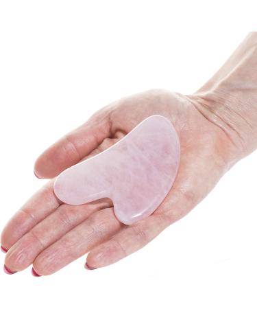 Rose Quartz Gua Sha Board - Natural Anti-Aging Scraper Tool by Sandine - Buy Online on GoSupps.com