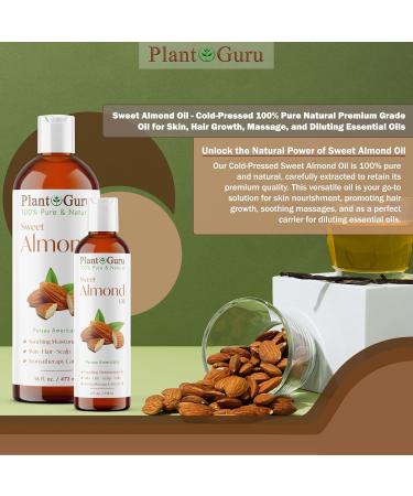 Sweet Almond Oil 4 oz - 100% Pure Cold Pressed Carrier Oil for Skin Hair & Body Moisturizer - Ideal for Creams Lotions Lip Balm & Soap Making - Buy Online on GoSupps.com
