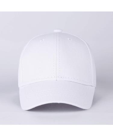 LANGZHEN 100% Cotton Kids Plain Baseball Cap Hat - Adjustable Sun Hat for Girls Boys 2-4 Years (White) - Buy Online on GoSupps.com