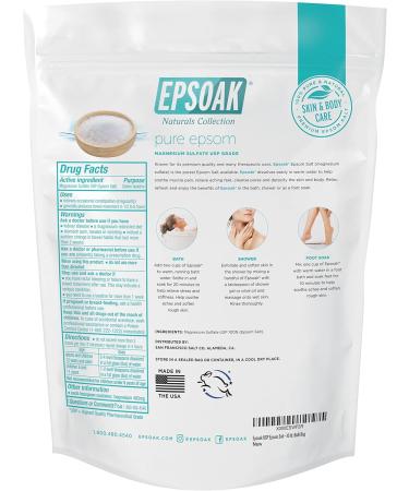 Epsoak Epsom Salt 10 lb Bulk Bag - Magnesium Sulfate USP - Buy Online on GoSupps.com