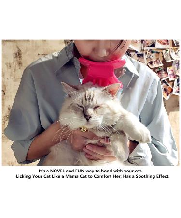 PETCYY Cat Brush Shedding Grooming | Soft Massage Tongue Brush for Cats | Mimics Mama Cat Licking | Comforting Pet Gift (Rose Red) - Buy Online on GoSupps.com