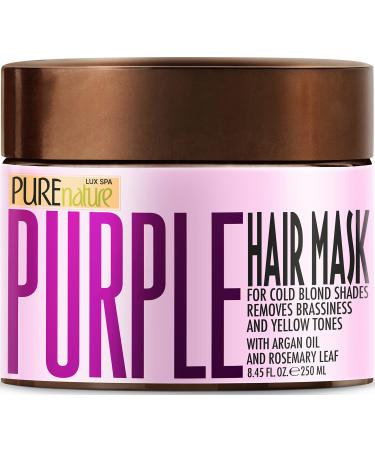 Purple Hair Mask for Bleached and Blonde Hair - Deep Conditioning Treatment for Women to Remove Yellow Highlights and Repair Dry, Damaged Hair - Hydrate Colored Hair