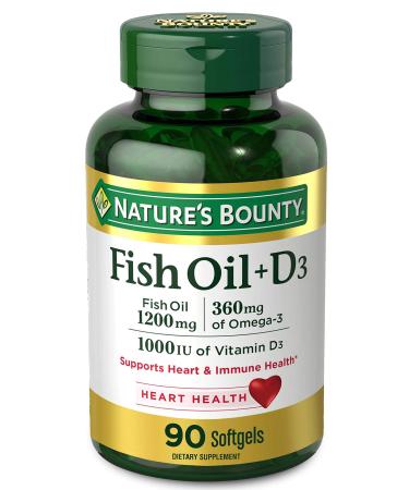 Nature's Bounty Fish Oil + D3 90 Rapid Release Softgels