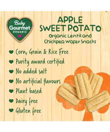 Baby Gourmet Organic Chickpea & Lentil Rusk - Apple Sweet Potato - No Artificial Flavours Gluten -Free Dairy- Free Corn & Rice Free BPA - Free Packaging - 40G 4 Pack - Buy Online on GoSupps.com