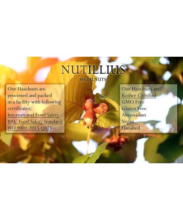 NUTILLIUS Premium Roasted Hazelnuts 1Lb Resealable Bag - Gluten Free, Vegan, GMO Free, Kosher Certified, Healthy Snack - 13-15mm Size - Buy Online on GoSupps.com