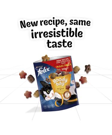 Felix Goody Bag Cat Treats Original Mix 200g Pack of 5 Original Mix 200 g (Pack of 5) - Buy Online on GoSupps.com