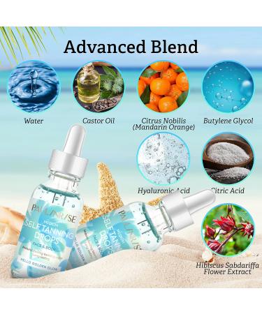 Vegan Face Tanning Drops for Gradual Glow | Self-Tanning Drops 1.01 Fl Oz - Cruelty-Free - Buy Online on GoSupps.com