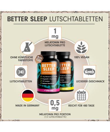 Melatonin Sucking Tablets 240x - Lemon & Raspberry | Vegan Sugar-Free Magnesium & L-Theanine | Better Sleep 2-Pack - 16-Month Stock - Buy Online on GoSupps.com
