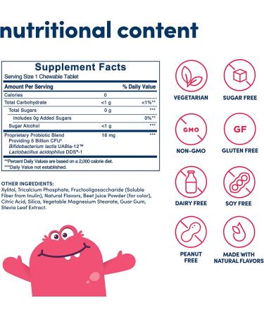 American Health Probiotic KidChewables - Strawberry Vanilla, 5 Billion Live Cultures, 30 Chewable Tablets - Buy Online on GoSupps.com