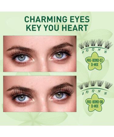 Self Adhesive Eyelashes - 40pcs Lash Extension Kit with Applicator & Curler | Pre-Bonded Reusable Lash Clusters - No Glue Needed - Buy Online on GoSupps.com