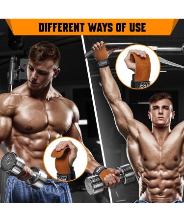 COFIT Wrist Straps for Weightlifting Workout Wrist Wraps with Dual-Layer Gym Lifting Straps for Deadlift and Powerlifting - 03. Brown - Buy Online on GoSupps.com