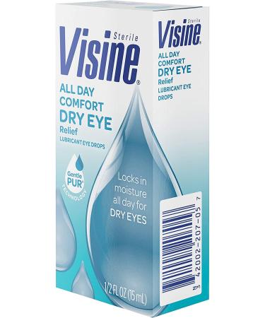 Visine All Day Comfort Dry Eye Relief Eye Drops - 0.5 fl. oz - Up to 10 Hrs of Comfort - Buy Online on GoSupps.com