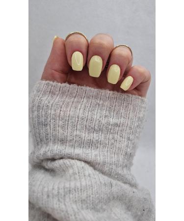 Fairy Nail UV Nail Foils - Self-Adhesive Gel Foils in Pastel Yellow | 20 Pieces Nail Wraps & Polish Strips for Easy Application - Buy Online on GoSupps.com