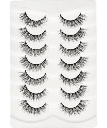 Vivis Lashes False Natural Eyelashes 7 Pairs 3D Faux Mink False Eyelashes Fluffy Cross Fake Eye Black Soft FL03 - Buy Online on GoSupps.com