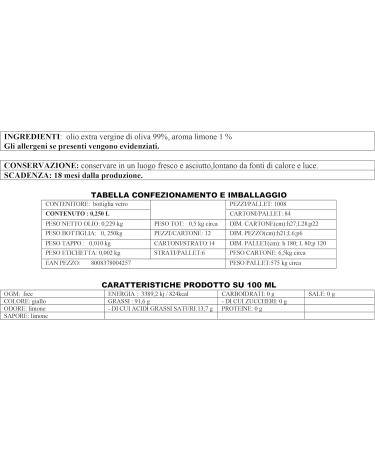 Olio Anfosso Extra Virgin Olive Oil with Lemon 250 mL - Buy Online on GoSupps.com