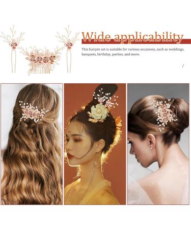 Mikinona 1 Set Leaf Pearl Hairpin Hairstyles Gold Hair Clips Hair Accessories for Women Wedding Hair Side Comb Pearl Hair Clips Hair Combs for Styling Accessory Hair Combs for Women Metal - Buy Online on GoSupps.com