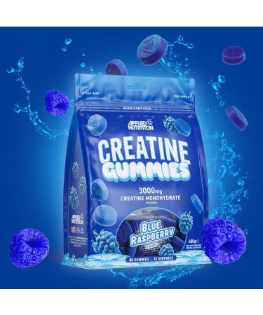 Applied Nutrition Creatine Gummies 3000mg Creatine Monohydrate Per Serving 80 Chewable Vegan Gummies for Strength Power & Recovery 20 Servings 1 Pack Blue Raspberry Blue Raspberry 1 Pack - Buy Online on GoSupps.com