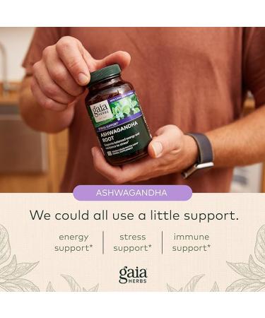 Gaia Herbs Ashwagandha Root Capsules - Organic Stress  Immune Support & Restful Sleep - 60 Vegan Liquid Phyto-Capsules - Buy Online on GoSupps.com