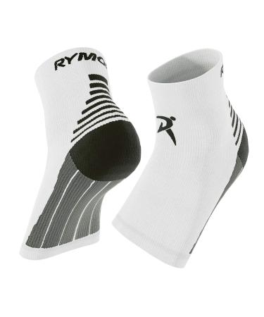 Rymora Plantar Fasciitis Support Socks - Extra Large Arch Compression Socks for Men and Women - White (One Pair) - Buy Online on GoSupps.com