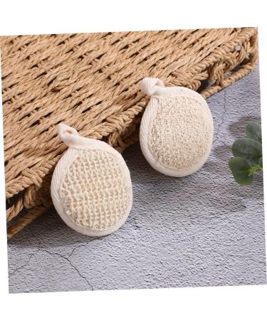 GLEAVI 4 Pcs Bath Towel & Scrubber Set - Natural Loofah Sponges & Back Scrubber for Shower - Bath Supplies for a Relaxing Experience - Buy Online on GoSupps.com