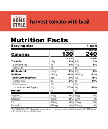 Campbell's Homestyle Harvest Tomato Soup With Basil - Pack of 2 - 16.3 Oz. - Buy Online on GoSupps.com