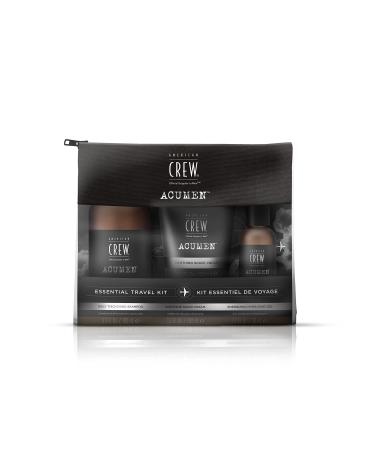 American Crew Men's Moisturizing Gel and Essential Travel Kit with Shampoo Shave Cream Gel by American Crew Acumen