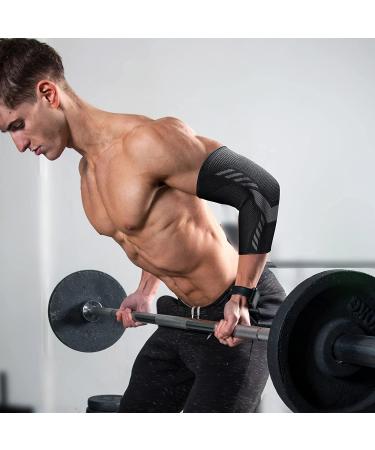 Vlela Elbow Brace 2 Pack for Tendonitis & Tennis Elbow - Compression Sleeve for Men & Women - Arthritis, Bursitis, Golfers Elbow Support - Large Black - Buy Online on GoSupps.com