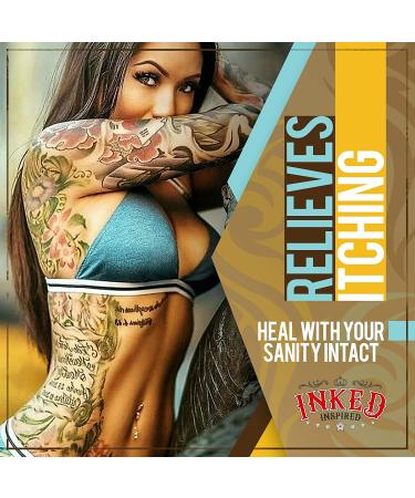 Inked Inspired Tattoo Aftercare Balm- Premium Healing Ointment Salve for Tattoos- Moisturizer, Brightener, and Color Enhancer - 2oz - Buy Online on GoSupps.com