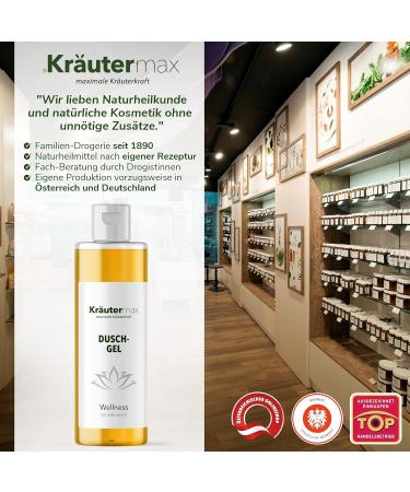  Kr utermax. Wellness Natural Cosmetic Shower Gel Also Used as Shampoo with Mandarin Oil and Aloe Vera Gel 1 x 250 ml - Buy Online on GoSupps.com