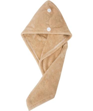 ENETIX Microfiber Hair Towel for Women - Quick-Dry Super Absorbing Anti-Frizz Turban (25x70 cm Khaki) | Fast Drying Hair Towels - Buy Online on GoSupps.com