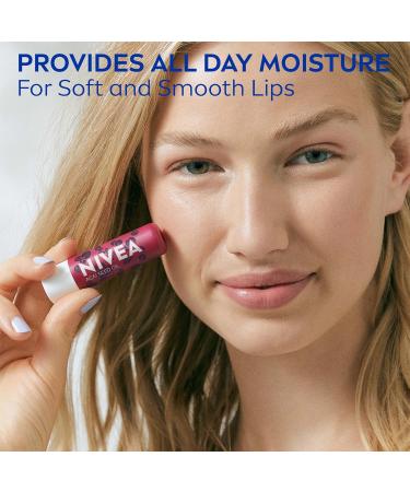 NIVEA Vegan Lip Care Acai Seed Oil & Shea Butter Lip Balm Stick 0.17 Oz (Pack of 4) - Buy Online on GoSupps.com