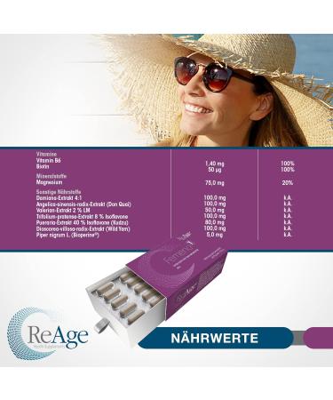Femeno 1 High-Quality Estrogen Supplement for Women | Hormone Balance & Menopause Support | 60 Capsules by REAGE - Buy Online on GoSupps.com
