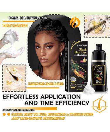 Black Hair Dye Shampoo 3 in 1 Hair Shampoo Easy to Use Long Lasting - Buy Online on GoSupps.com