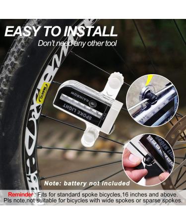 Rottay Bike Wheel Lights  Bicycle Wheel Lights Waterproof RGB Ultra Bright Spoke Lights 14-LED 30pcs Changes Patterns -Safety Cool Bike Tire Accessories Kids Adults-Visible from All Angle 2-pack - Buy Online on GoSupps.com