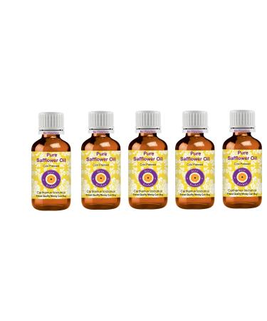 Deve Herbes Pure Safflower Oil Carthamus tinctorius Cold Pressed Pack of Five 100ml X 5 168 oz