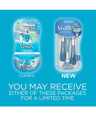 Gillette Venus Oceana Women's Disposable Razor - 3 Razors (Pack of 1) - Buy Online on GoSupps.com