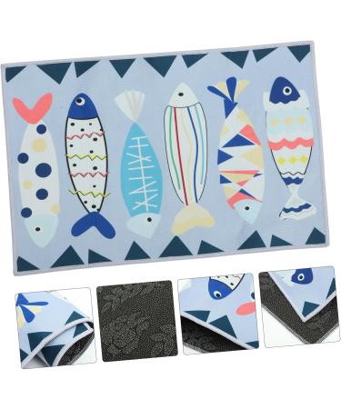 Alipis 2pcs Water-Absorbing Bath Bathmat Fish Bathroom Kitchen Carpet Non-Slip Floor Mat Printing for Xcm As Shownx2pcs mediumx2pcs - Buy Online on GoSupps.com