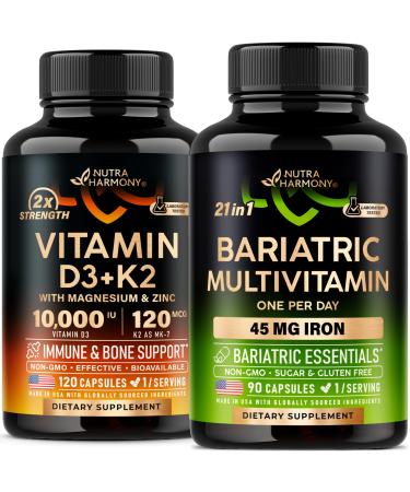 NUTRAHARMONY Vitamin D3 K2 & Bariatric Multivitamin Capsules