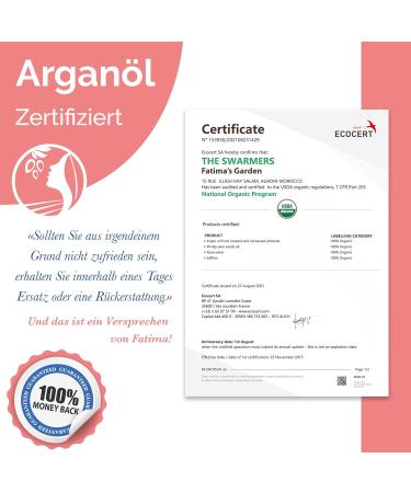 Fatima's Garden 100% Natural Argan Oil with Jasmine - Anti-Aging Moisturizing Cold-Pressed Oil for Face Hair Body & Nails - 100ml (1 Pack) - Buy Online on GoSupps.com