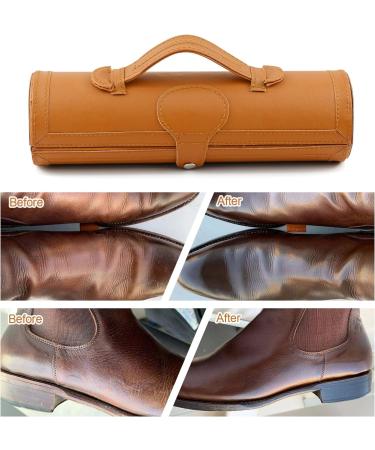 9 Piece Shoe Polish & Care Kit Leather Shoe Shine Kit with Black&Transparent Wax Cleaning Shine Care Barrel Set With Shoehorn Wooden Applicator Cloth Soft Horsehair Brushes for Shoe Polishing - Buy Online on GoSupps.com